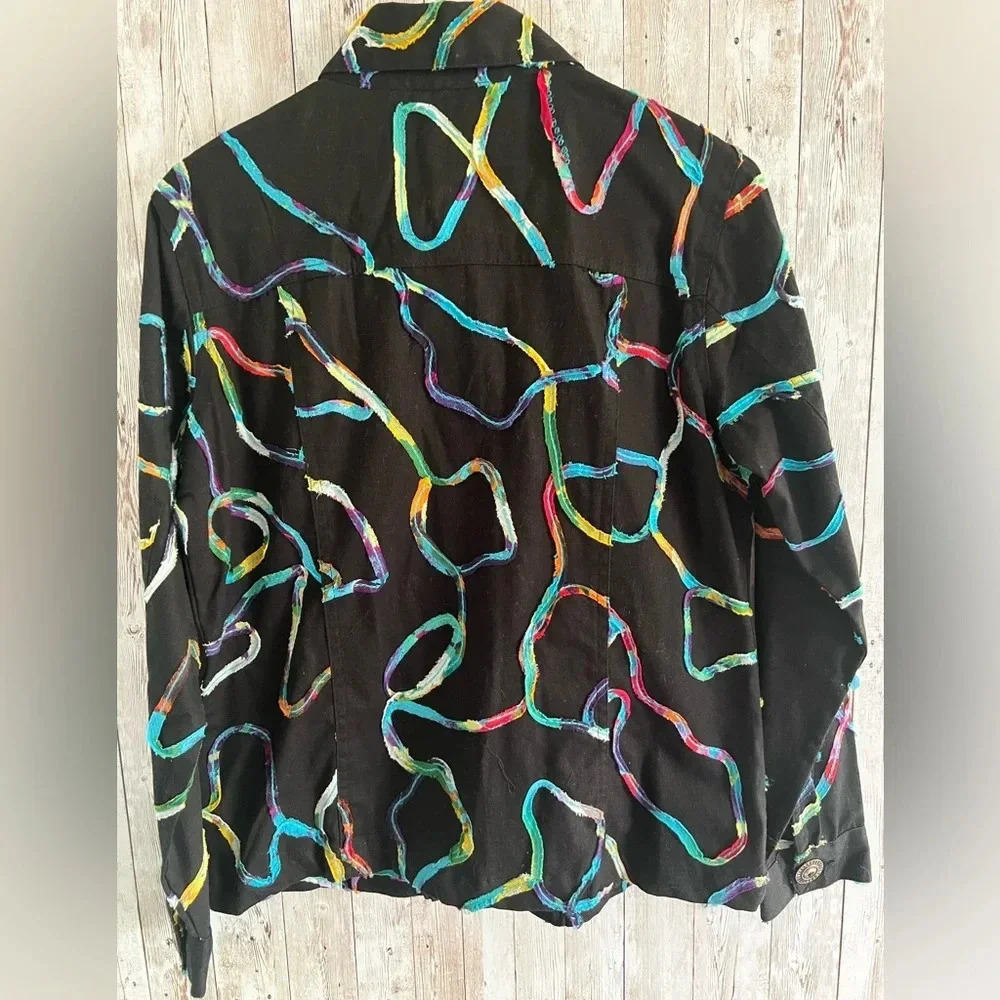 Sara Studio Western Cotton Funky Light Jacket - Picture 3 of 4